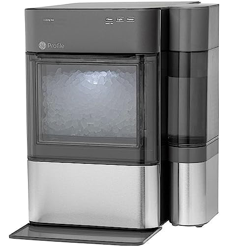 GE Profile Opal 20 with 075 Gallon Tank Chewable Crunchable Countertop Nugget Ice Maker Scoop included 38 lbs in 24 hours Pellet Ice Machine with WiFi  Smart Connected Stainless Steel